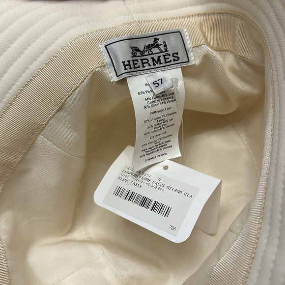 Hermes Calvi Milano bucket hat - Blanc Cassé - Picture 5 of 5
